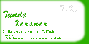 tunde kersner business card